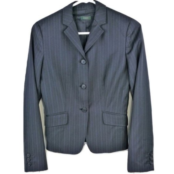 J.CREW SUPER 120's NAVY PINSTRIPE JACKET BLAZER XS - Picture 2 of 4